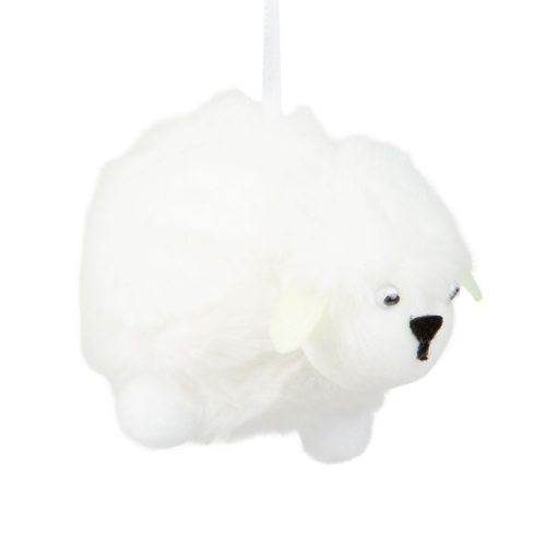 Húsvéti dekoráció - bárány - 10,5 x 8 cm - fehér (CMK-7855)