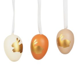   Húsvéti dekoráció - tojás szett - 3 féle - 3 cm - 12 db / csomag (CMK-8067)
