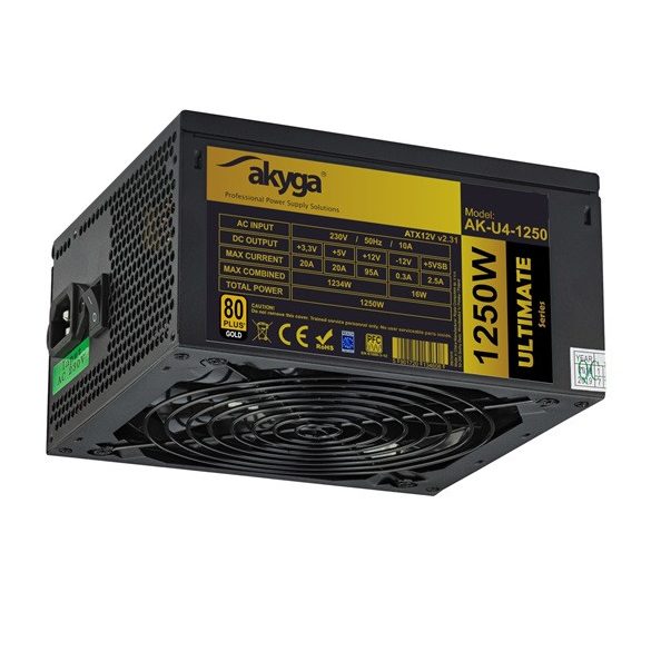 Akyga 1250W - Ultimate - 14cm - 80+ Gold - AK-U4-1250