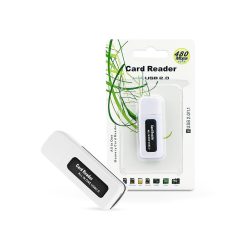   USB memóriakártya-olvasó - Micro SD(adapter) / SDHC/SD / MMC / RS-MMC /         Mini-SD(adapter) / TF(adapter) / XD / MS / MS / MS DUO / MS PRO DUO 2.0 -       fekete/fehér