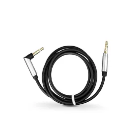   3,5 - 3,5 mm jack audio kábel 1 m-es vezetékkel - fekete/ezüst