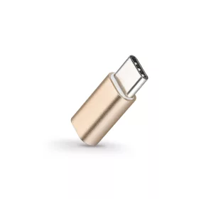 Micro USB - USB Type-C adapter - Type-C 3.0 - arany