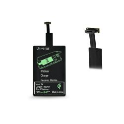   Micro USB Qi adapter vezeték nélküli töltő állomáshoz - Type-B - fekete