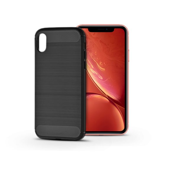 Apple iPhone XR szilikon hátlap - Carbon - fekete