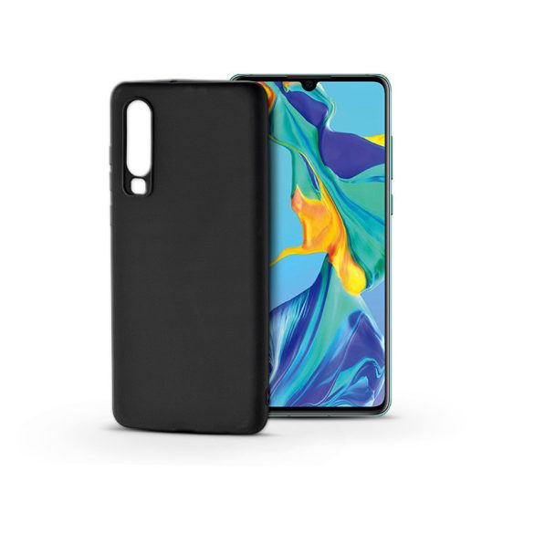 Huawei P30 szilikon hátlap - Soft - fekete