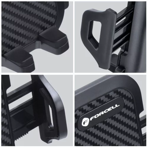 Forcell univerzális műszerfalra/szélvédőre helyezhető PDA/GSM autós tartó -     Forcell A151 Carbon Car Holder 14 cm - fekete