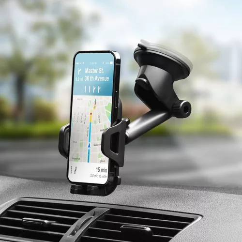 Forcell univerzális műszerfalra/szélvédőre helyezhető PDA/GSM autós tartó -     Forcell A151 Carbon Car Holder 14 cm - fekete