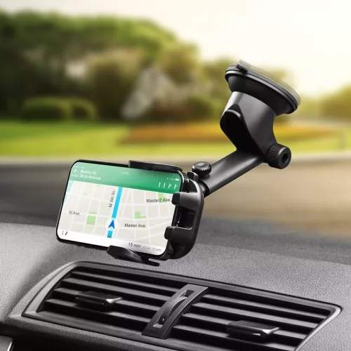 Forcell univerzális műszerfalra/szélvédőre helyezhető PDA/GSM autós tartó -     Forcell A151 Carbon Car Holder 14 cm - fekete