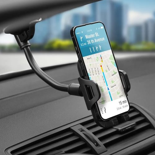 Forcell univerzális műszerfalra/szélvédőre helyezhető PDA/GSM autós tartó -     Forcell Carbon Car Holder 17 cm - fekete