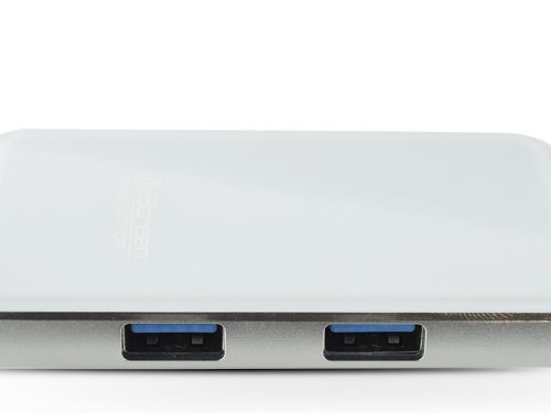 USB Type-C - 2xUSB 3.0 + Type-C + PD + kártyaolvasó elosztó/adapter - MyScreen Protector 6 in 1 Mult-Funktion Hub - fehér