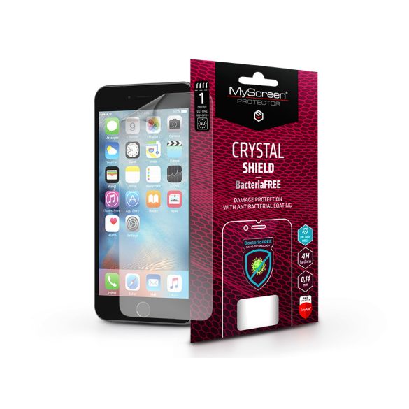 Apple iPhone 6/6S képernyővédő fólia - MyScreen Protector Crystal Shield BacteriaFree - 1 db/csomag - átlátszó