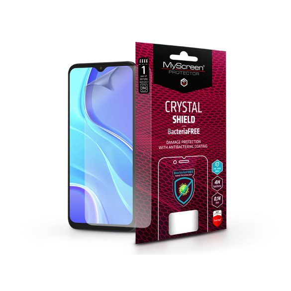 Xiaomi Redmi 9 képernyővédő fólia - MyScreen Protector Crystal Shield           BacteriaFree - 1 db/csomag - átlátszó