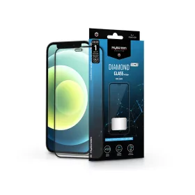   Apple iPhone 12 Mini edzett üveg képernyővédő fólia - MyScreen Protector DiamondGlass Lite Edge2.5D Full Glue - fekete