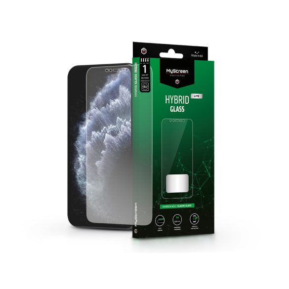 Apple iPhone X/XS/11 Pro rugalmas üveg képernyővédő fólia - MyScreen Protector  Hybrid Glass Lite - átlátszó