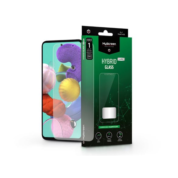 Samsung A515F Galaxy A51/A516F Galaxy A51 5G rugalmas üveg képernyővédő fólia - MyScreen Protector Hybrid Glass Lite - átlátszó