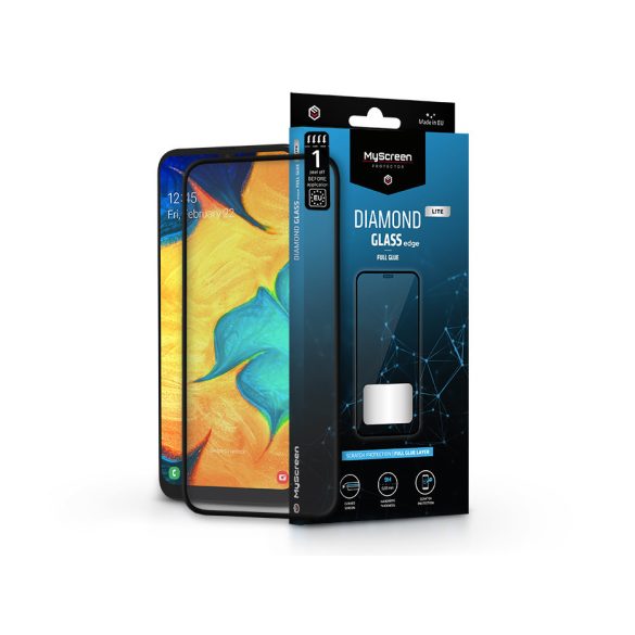 Samsung A305F Galaxy A30/A30s/A20/A50/M30 edzett üveg képernyővédő fólia -      MyScreen Protector Diamond Glass Lite Edge2.5D Full Glue - fekete
