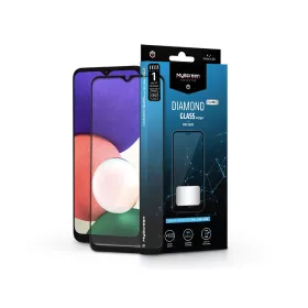   Samsung A226B Galaxy A22 5G edzett üveg képernyővédő fólia - MyScreen Protector Diamond Glass Lite Edge2.5D Full Glue - fekete
