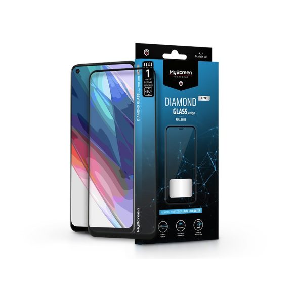 Oppo Reno5 4G/Reno5 5G edzett üveg képernyővédő fólia - MyScreen Protector      Diamond Glass Lite Edge2.5D Full Glue - fekete