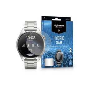   Huawei Watch 3/Watch 3 Pro (48 mm) rugalmas üveg képernyővédő fólia - MyScreen  Protector Hybrid Glass - 2 db/csomag - átlátszó