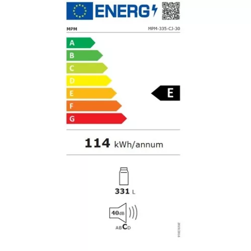 MPM MPM-335-CJ-30 hűtő egyajtós 335 l