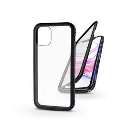   Apple iPhone 11 mágneses, 2 részes hátlap előlapi üveggel - Magneto 360 - fekete