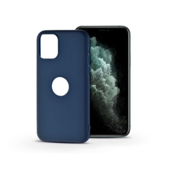 Apple iPhone 11 Pro szilikon hátlap - Soft Logo - kék