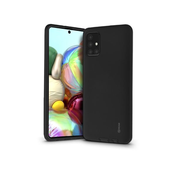 Samsung A715F Galaxy A71 ütésálló hátlap - Roar Rico Hybrid - fekete