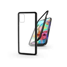   Samsung A715F Galaxy A71 mágneses, 2 részes hátlap előlapi üveg nélkül - Magneto- fekete