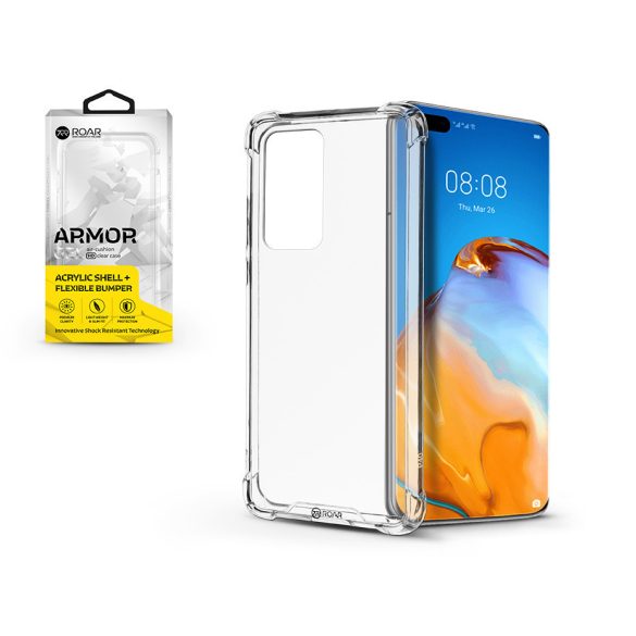 Huawei P40 szilikon hátlap - Roar Armor Gel - átlátszó