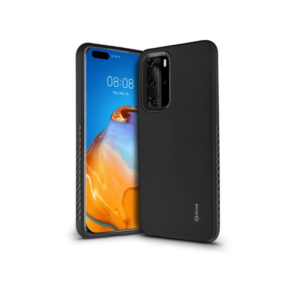 Huawei P40 ütésálló hátlap - Roar Rico Hybrid - fekete