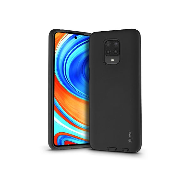 Xiaomi Redmi Note 9 Pro ütésálló hátlap - Roar Rico Hybrid - fekete