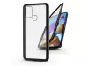 Samsung A217F Galaxy A21s mágneses, 2 részes hátlap előlapi üveggel - Magneto 360 - fekete