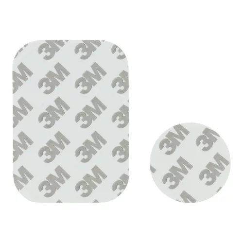 Fém ellenlapka darab mágneses autós tartóhoz - Badge for Magnet Car Holder Leather - 1+1 db/csomag - ezüst (ECO csomagolás)