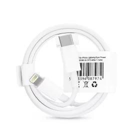   USB Type-C - Lightning adat- és töltőkábel 1 m-es vezetékkel - C973 PD 18W Type-C Cable for Lightning - 2A - fehér - ECO csomagolás