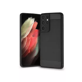  Samsung G998F Galaxy S21 Ultra szilikon hátlap - Carbon - fekete