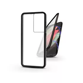   Samsung G998F Galaxy S21 Ultra mágneses, 2 részes hátlap előlapi üveggel - Magneto 360 - fekete