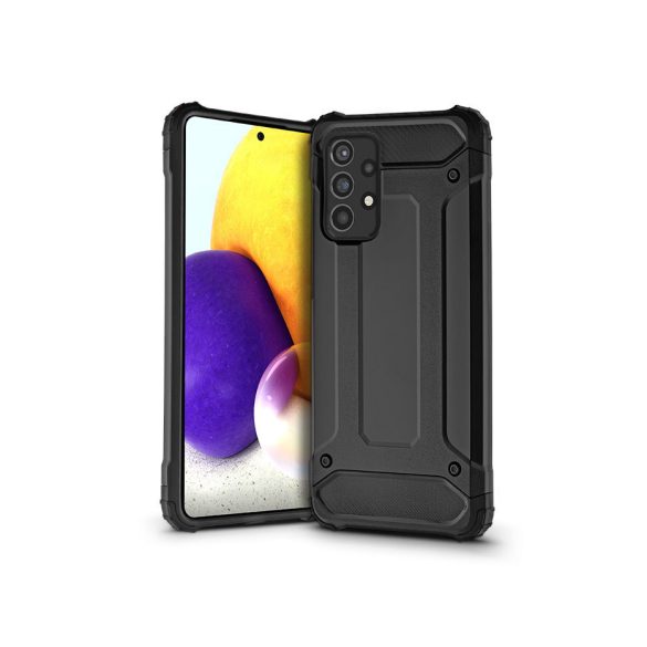 Samsung A725F Galaxy A72 4G/A726B Galaxy A72 5G ütésálló hátlap - Armor - fekete