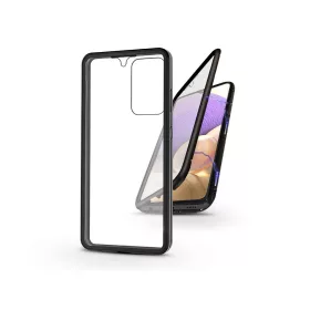   Samsung A325F Galaxy A32 LTE mágneses, 2 részes hátlap előlapi üveggel - Magneto 360 - fekete