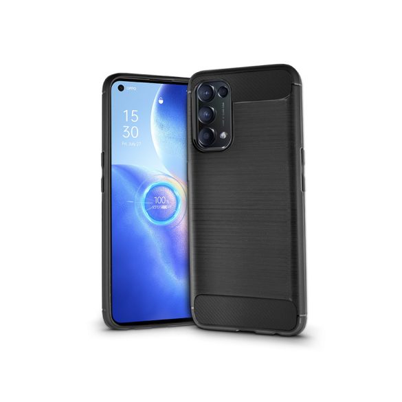 Oppo Reno5 5G/Oppo Reno5 4G szilikon hátlap - Carbon - fekete