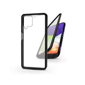   Samsung A225F Galaxy A22 4G mágneses, 2 részes hátlap előlapi üveggel - Magneto 360 - fekete