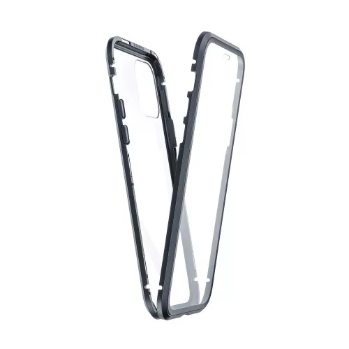 Samsung A225F Galaxy A22 4G mágneses, 2 részes hátlap előlapi üveggel - Magneto 360 - fekete