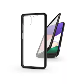   Samsung A226B Galaxy A22 5G mágneses, 2 részes hátlap előlapi üveggel - Magneto 360 - fekete