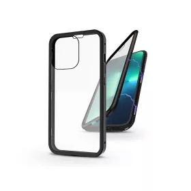   Apple iPhone 13 Pro Max mágneses, 2 részes hátlap előlapi üveggel - Magneto 360 - fekete