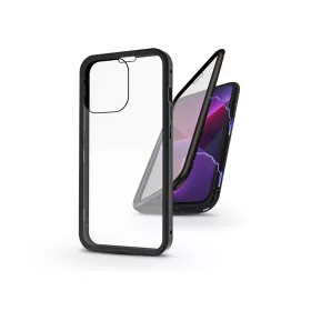   Apple iPhone 13 Pro mágneses, 2 részes hátlap előlapi üveggel - Magneto 360 - fekete