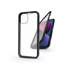   Apple iPhone 13 mágneses, 2 részes hátlap előlapi üveggel - Magneto 360 - fekete