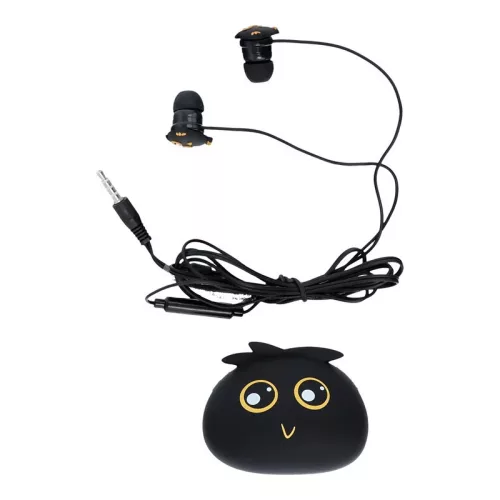 Jellie Monsters vezetékes fülhallgató 3,5 mm jack csatlakozóval - Ylfashion     YLFS-01 - fekete