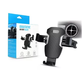   Univerzális kerek szellőzőrácsba illeszthető autós tartó (pl. Mercedes) - MP-G  Gravitative Air Vent Holder - fekete