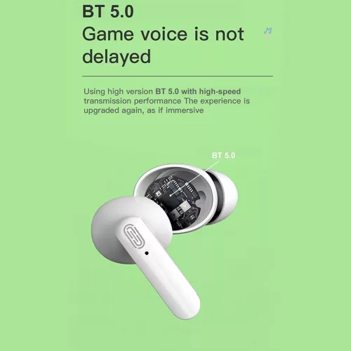 TWS Bluetooth sztereó headset v5.0 + töltőtok - Y113 True Wireless Earphones    with Charging Case - fehér