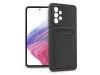 Samsung A536U Galaxy A53 5G szilikon hátlap kártyatartóval - Card Case - fekete