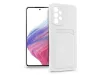 Samsung A536U Galaxy A53 5G szilikon hátlap kártyatartóval - Card Case - fehér
